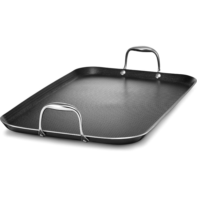Double‑Burner Hybrid Nonstick Griddle Pan