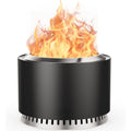 27 Inch Smokeless Fire Pit with Cover & Fire Poker