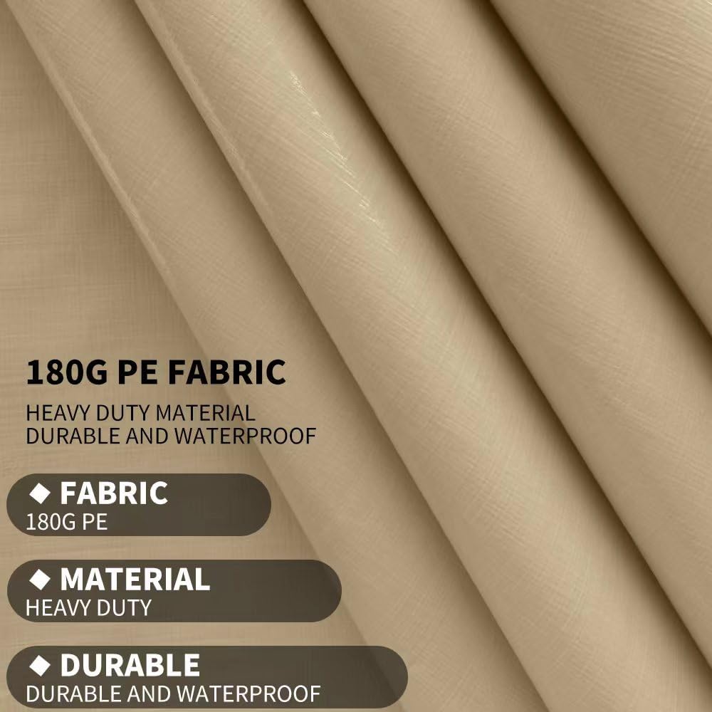 Beige 10'x20' Carport Replacement Canopy Cover