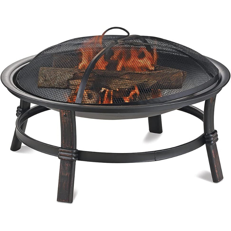 Brushed Copper Wood Burning Outdoor