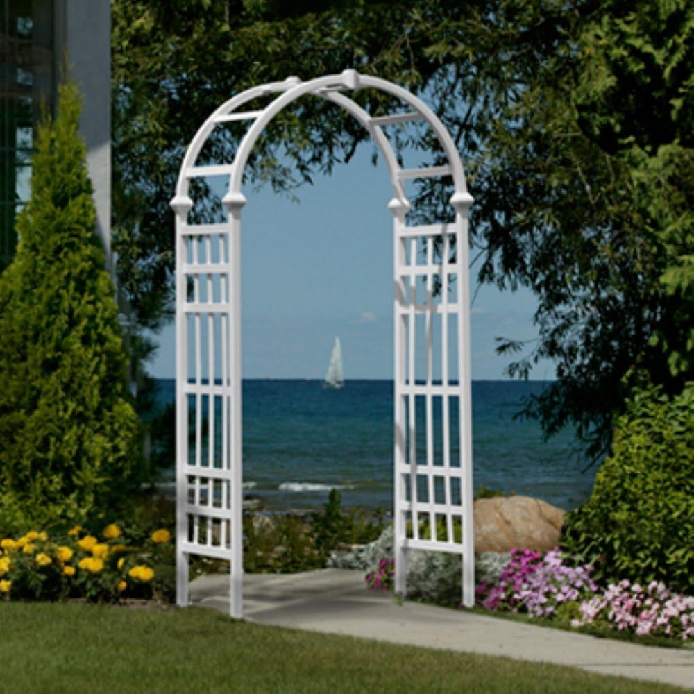 39"W x 81"H Vinyl Garden Arbor