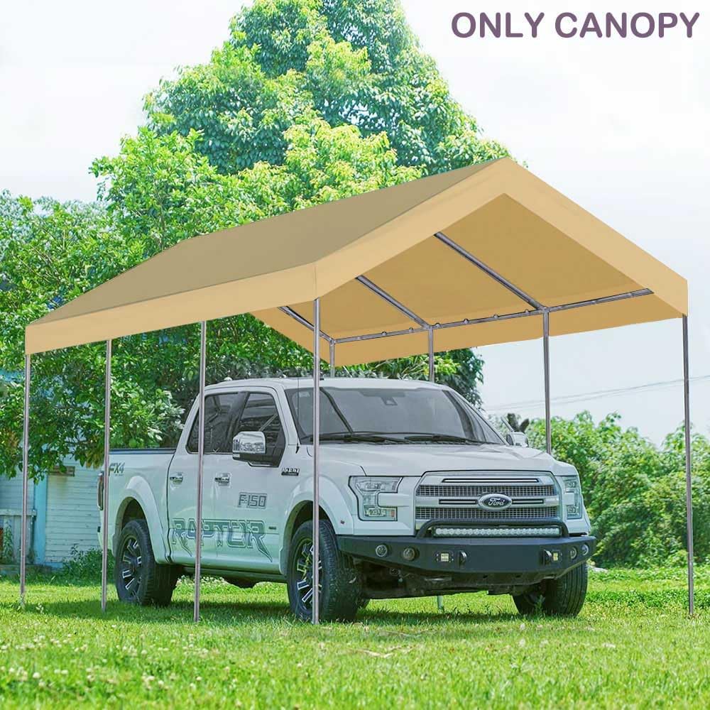 Beige 10'x20' Carport Replacement Canopy Cover