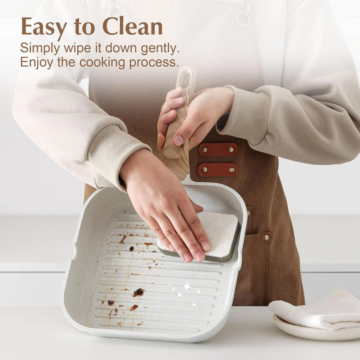 Square Ceramic Grill Pan with Lid