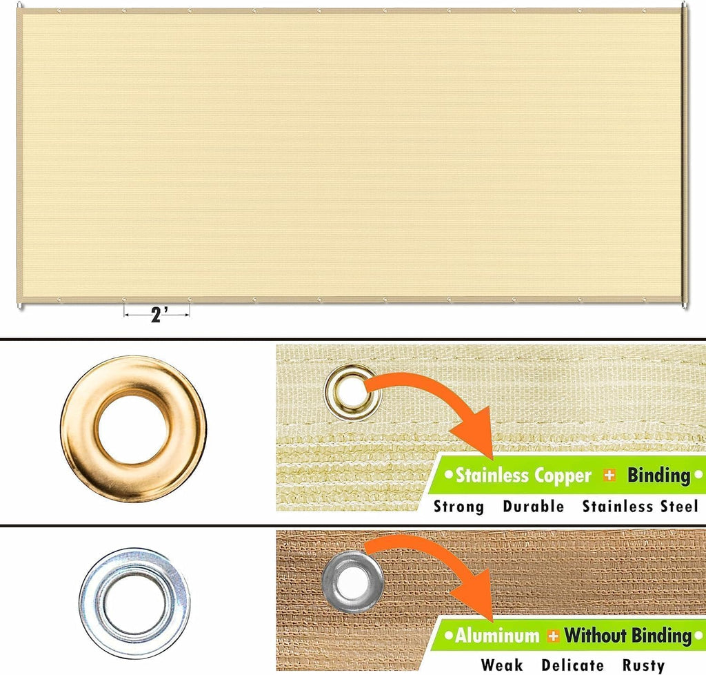 10'x20' Beige Pergola Replacement Canopy Cover