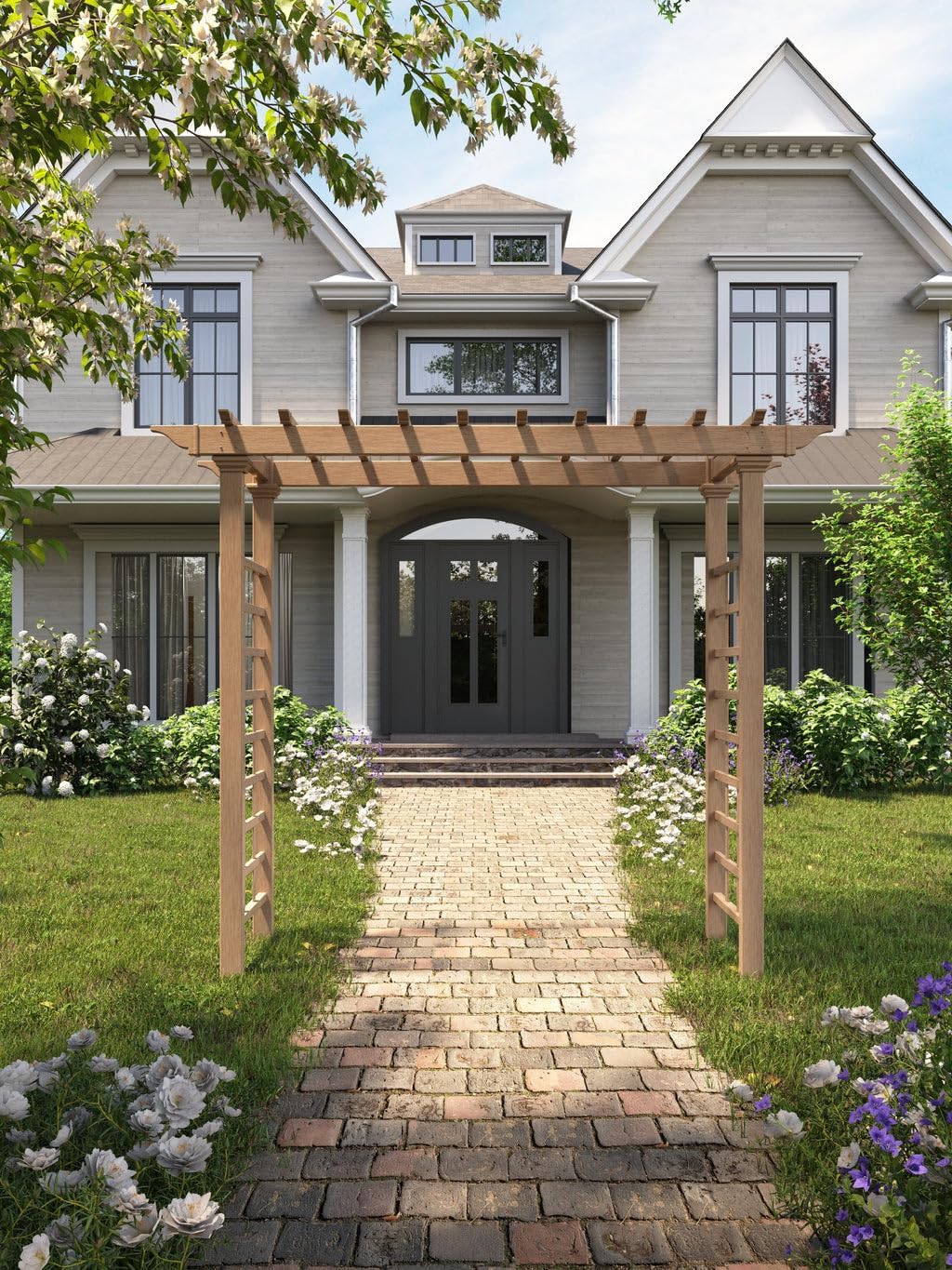 Carolina Grande Brown Vinyl Garden Arbor