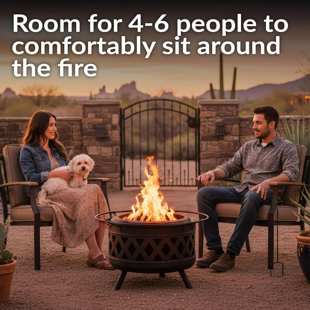 30‑Inch Crossweave Smokeless Wood Fire Pit