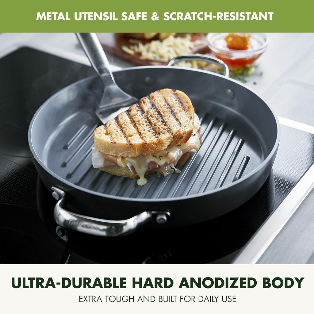 11" Ceramic Nonstick Grill Pan