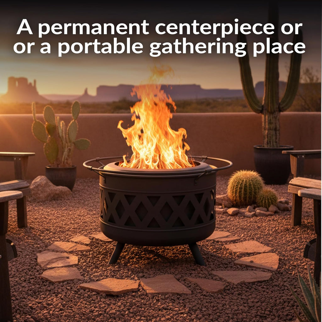 30‑Inch Crossweave Smokeless Wood Fire Pit