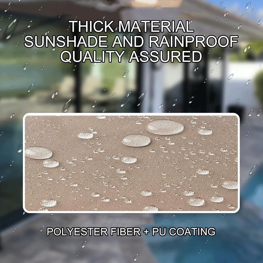 Beige 2M Reinforced Waterproof Polyester Canopy Fabric