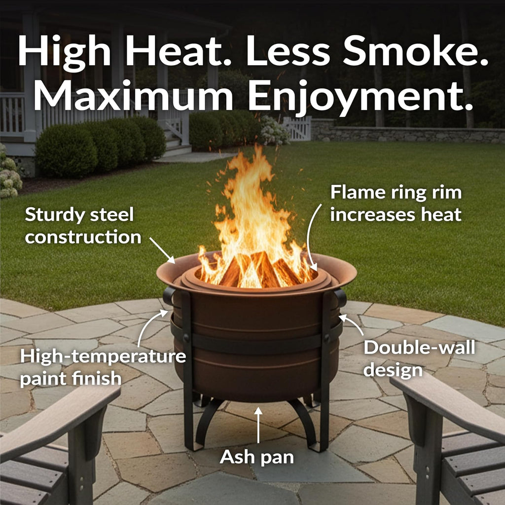 23‑Inch Cauldron Smokeless Patio Fire Pit