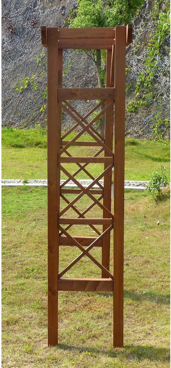 Brown Rectangular Wooden Garden Arbor