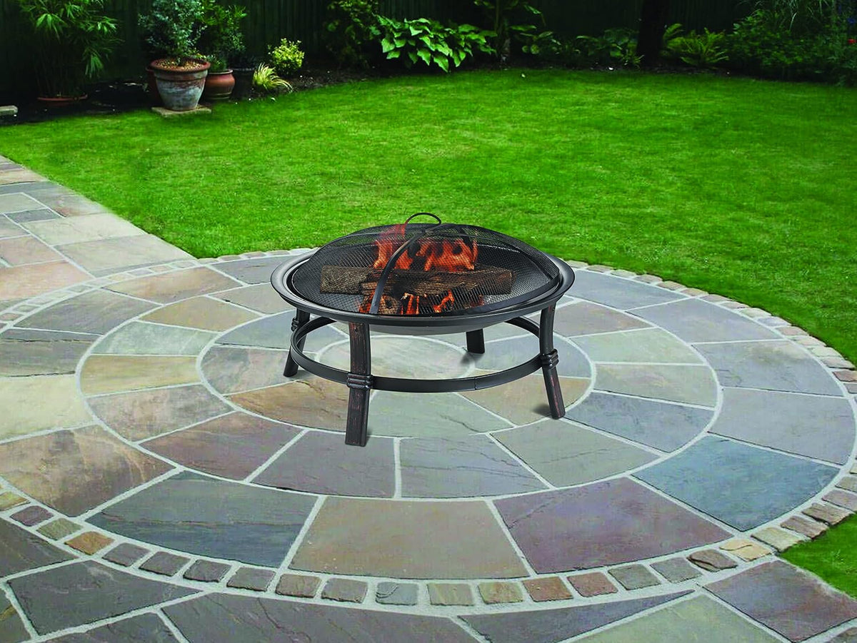 Brushed Copper Wood Burning Outdoor