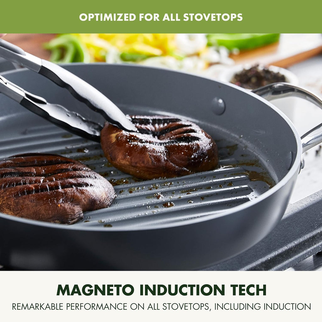 11" Ceramic Nonstick Grill Pan