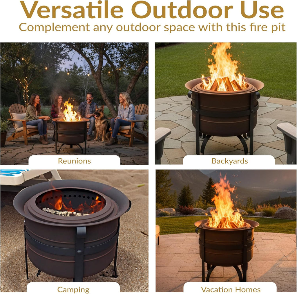 23‑Inch Cauldron Smokeless Patio Fire Pit