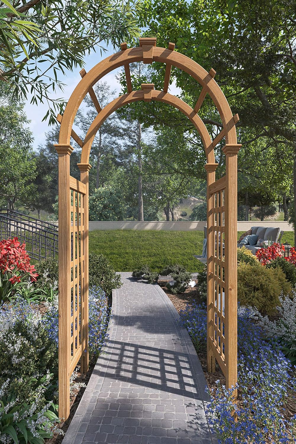 Rosewood 47"W x 89"H Cedar Arbor