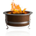 27 Inch Smokeless Wood‑Burning Fire Pit, Rust Finish