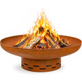 35.5 Inch Large Round Wood‑Burning Fire Pit