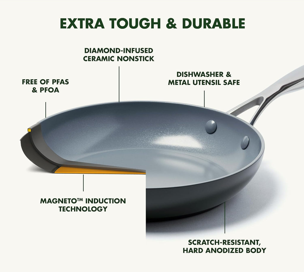 11" Ceramic Nonstick Grill Pan