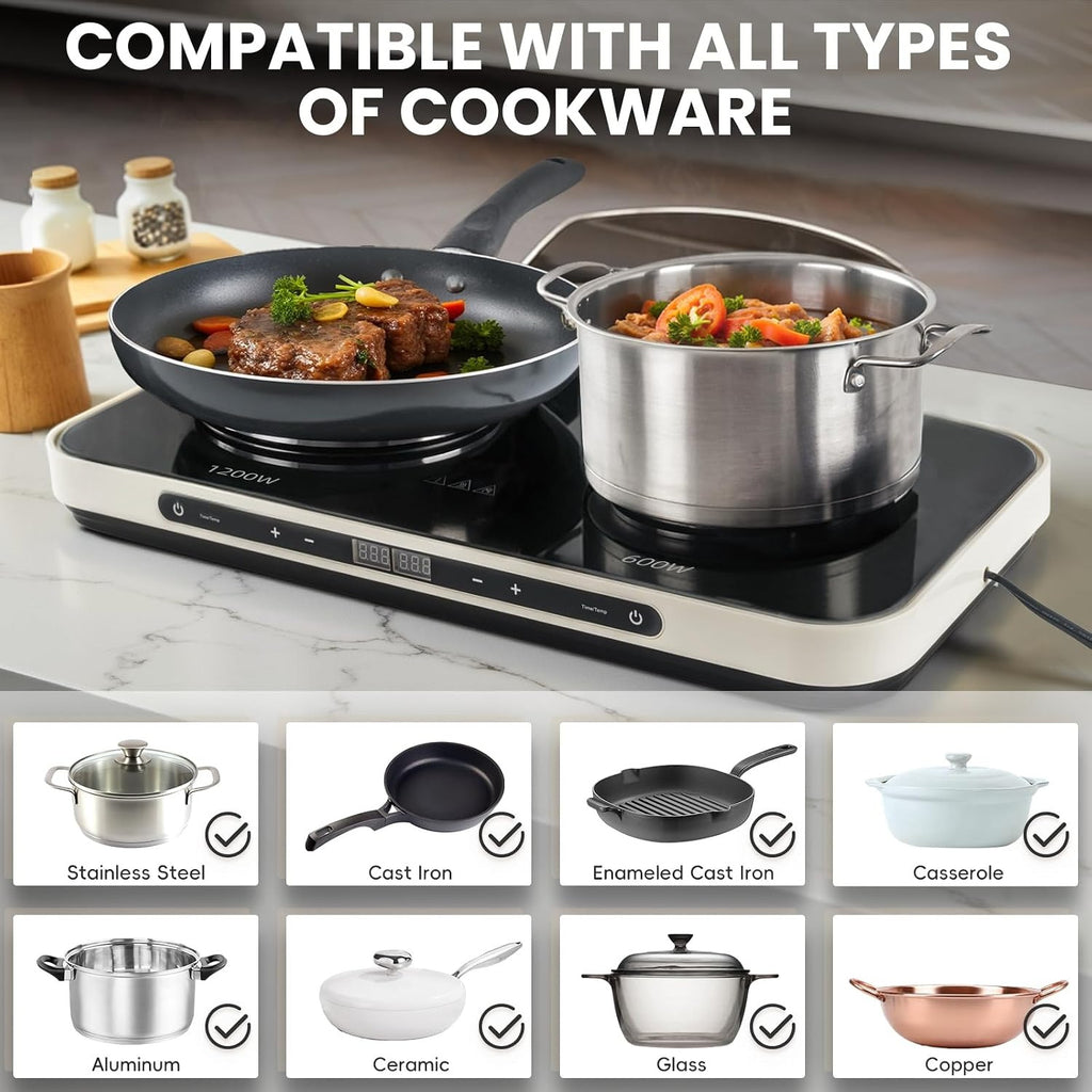 Countertop 2‑Burner Electric Hot Plate
